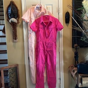TWO TWO TWO!!!!!  BRAND NEW BARBIE PINK JUMPSUITS